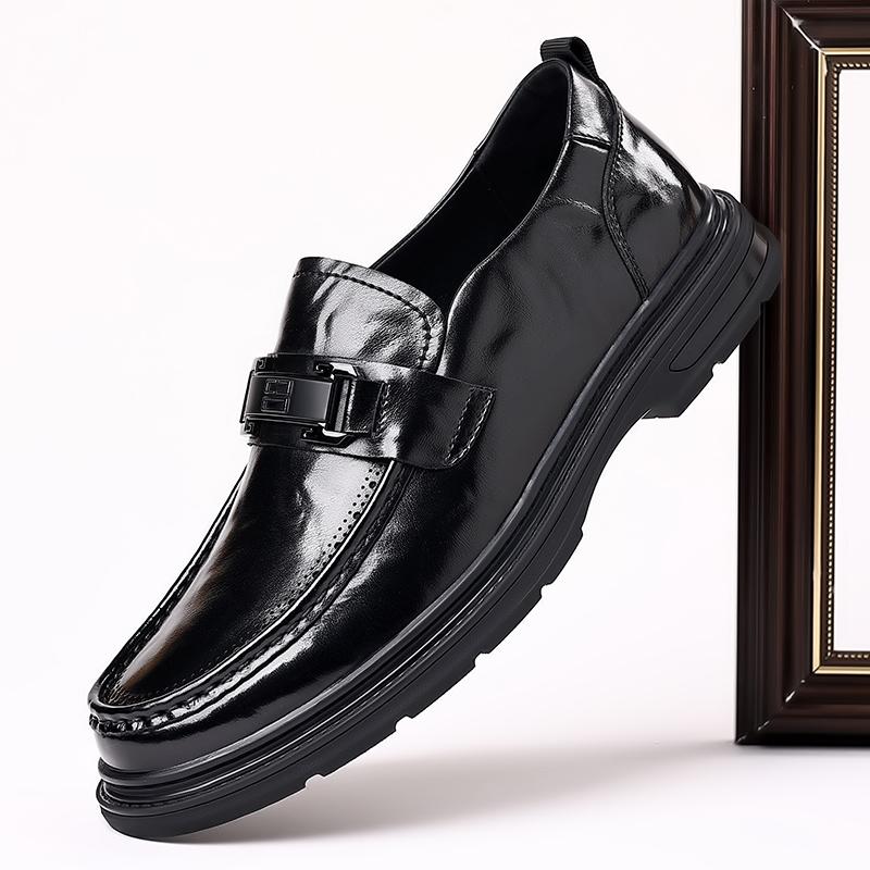 Business Casual Leather Shoes Men Shoes Retro Moccasins Men Flats Shoes