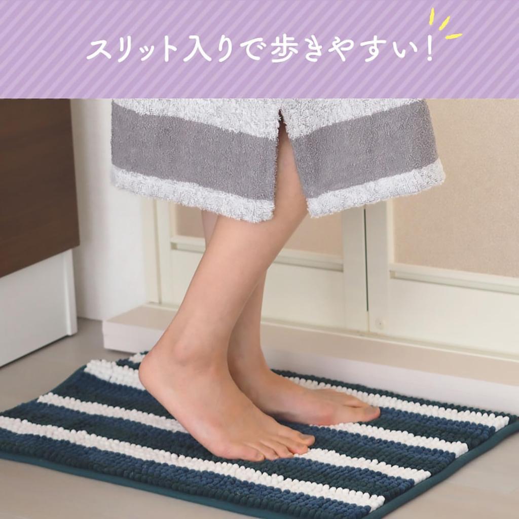 Lakurasu Wearable Towel Bath Long with Pile Fabric Tunic, Gray, Length, Slits,