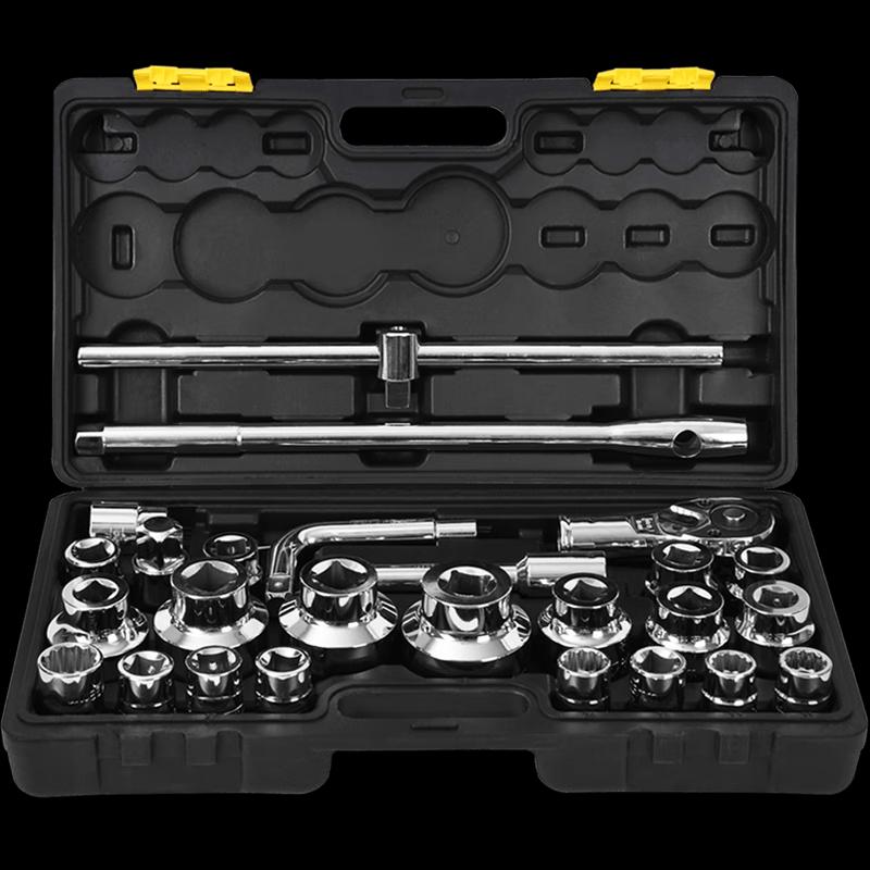Deli 19mm Heavy-Duty Ratchet Wrench Socket Set