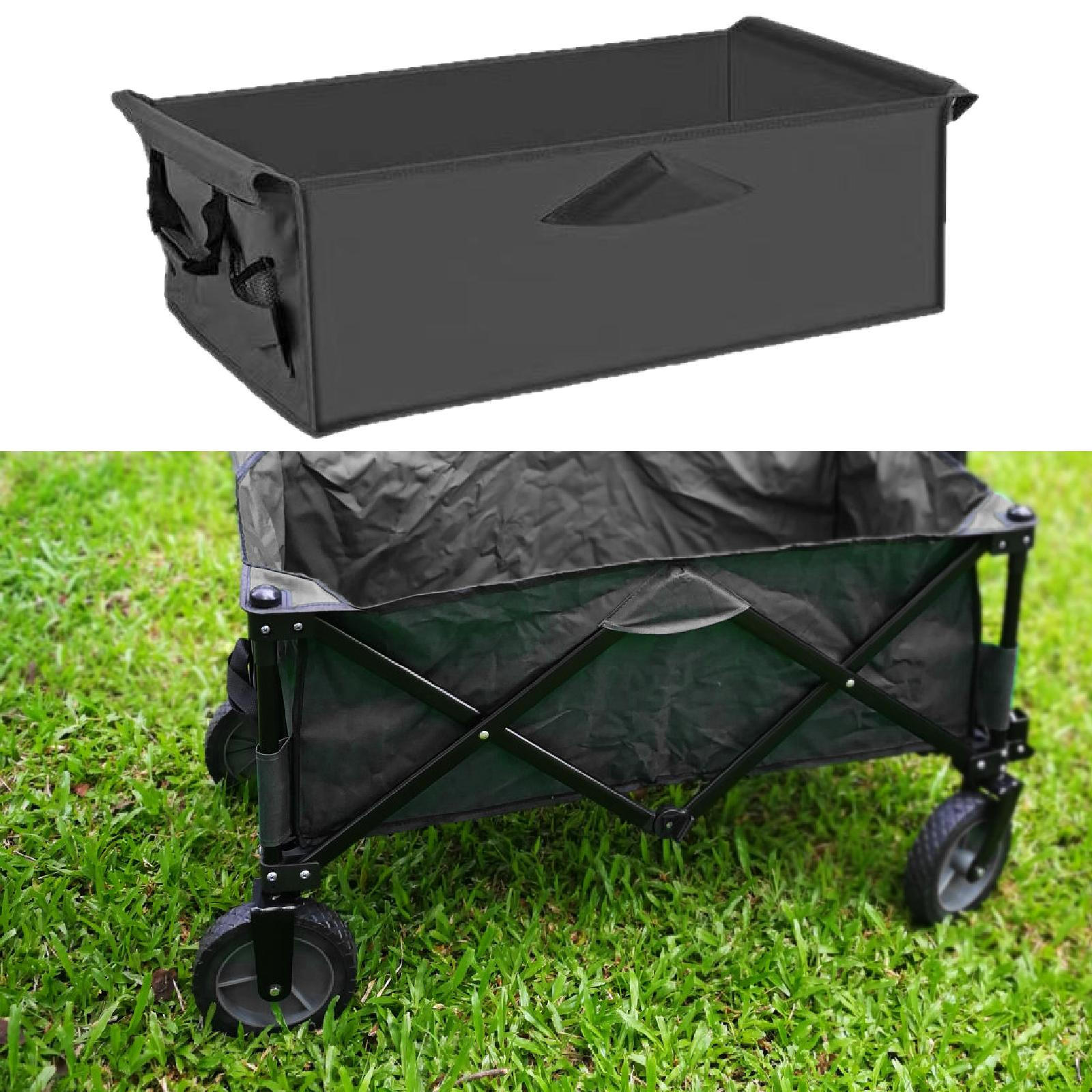 

Чехол для тележки для кемпинга Wagon Liner, сумка для покупок для сада и продуктов Black 64cmx42cmx24cm