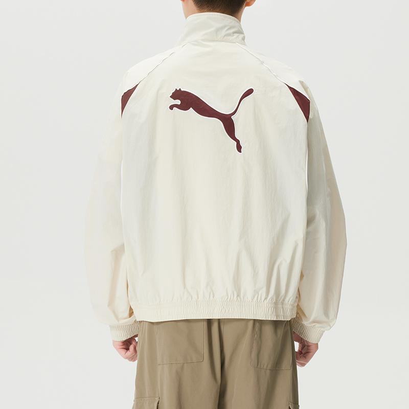 Puma Color Block Zip Up Stand Collar Jacket Men jackets 636279-87