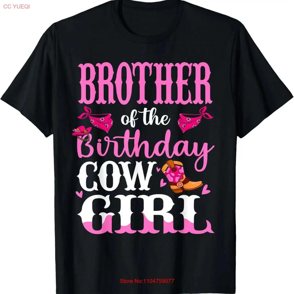 Brother of The Birthday Cowgirl Bro Rodeo Bday Girl Party T Shirt Vintage Washed Top For Everyday Wear Comfortable Versatile