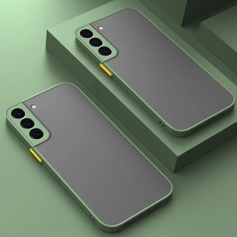 For Samsung Galaxy S25 S25FE FE Ultra Plus + Edge S24 S 24 5G Shockproof Armor Hard Case Funda Matte Clear Silicone Back Cover