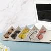 Portable Multi-Grid Foldable Glasses Organizer Travel Leather Eyeglasses Holder Display Storage Bags Jewelry Storage Organizer