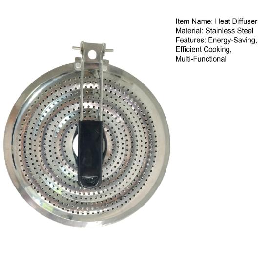 Дифузорна пластина для плити Захисний аксесуар з нержавіючої сталі для газових та електричних плит Рівномірний розподіл тепла Адаптер для індукційної плити