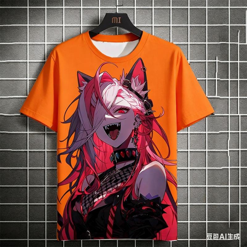 Summer Men's Women's T-Shirts 3D anime girl pattern printing gifts for man casual home graphic t shirts