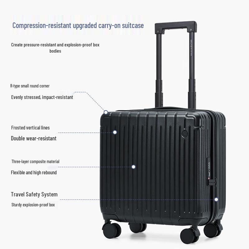 OIWAS 18-inch PC Hardshell Spinner Carry-on Luggage 18 inches