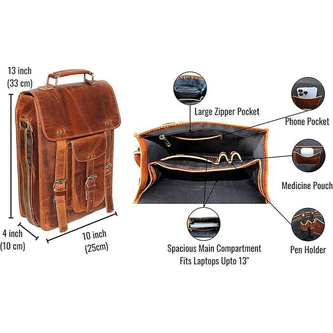 New Genuine Leather Messenger Bag Vintage Laptop Crossbody Bag Satchel Man Purse Shoulder Bag for Man Woman Office Bag