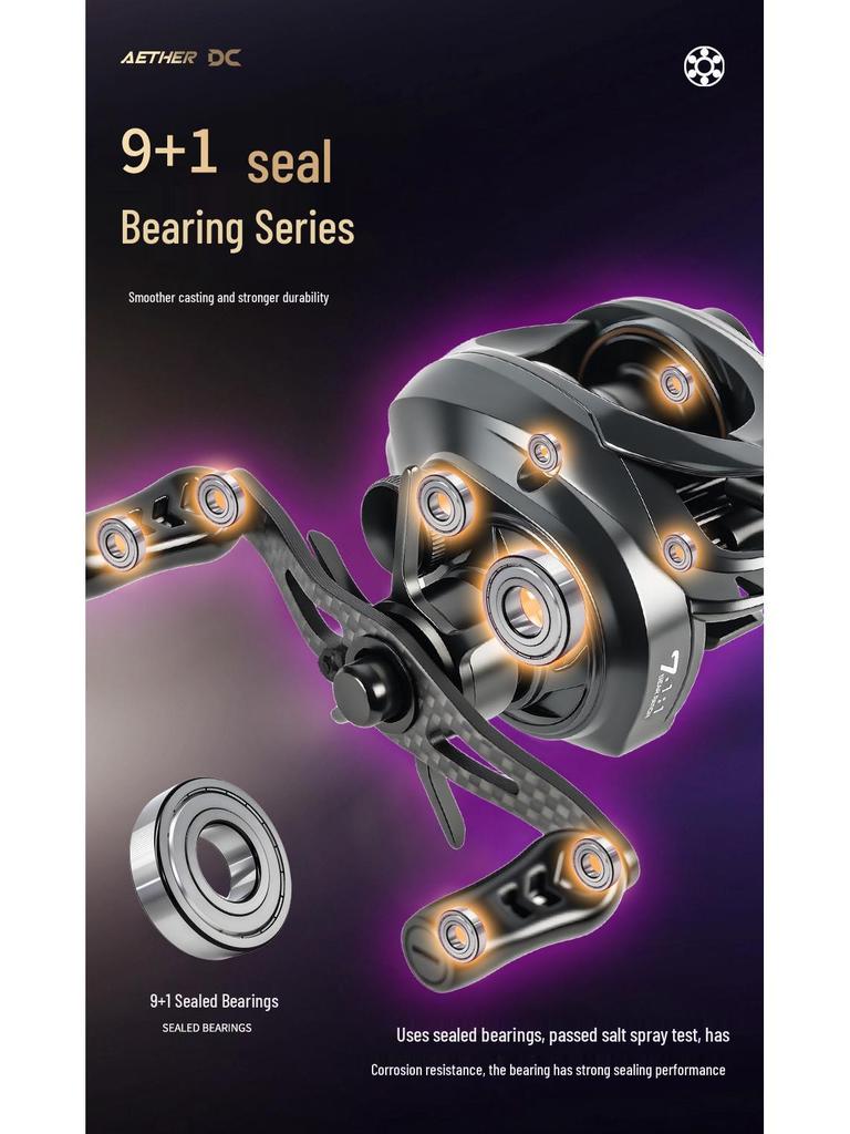 Wind Blade 5th Gen Smart DC Baitcasting Reel - Micro-jigging, Long Cast, Noiseless, Anti-backlash, Electronic Brake.