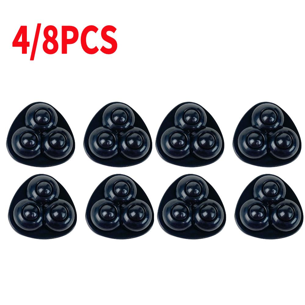 4/8pcs Heavy Duty Furniture Casters Mute Rollers For Furniture Self Adhesive 3 Beads Ball Wheels 360° Rotating Wheels for Home 4PCS