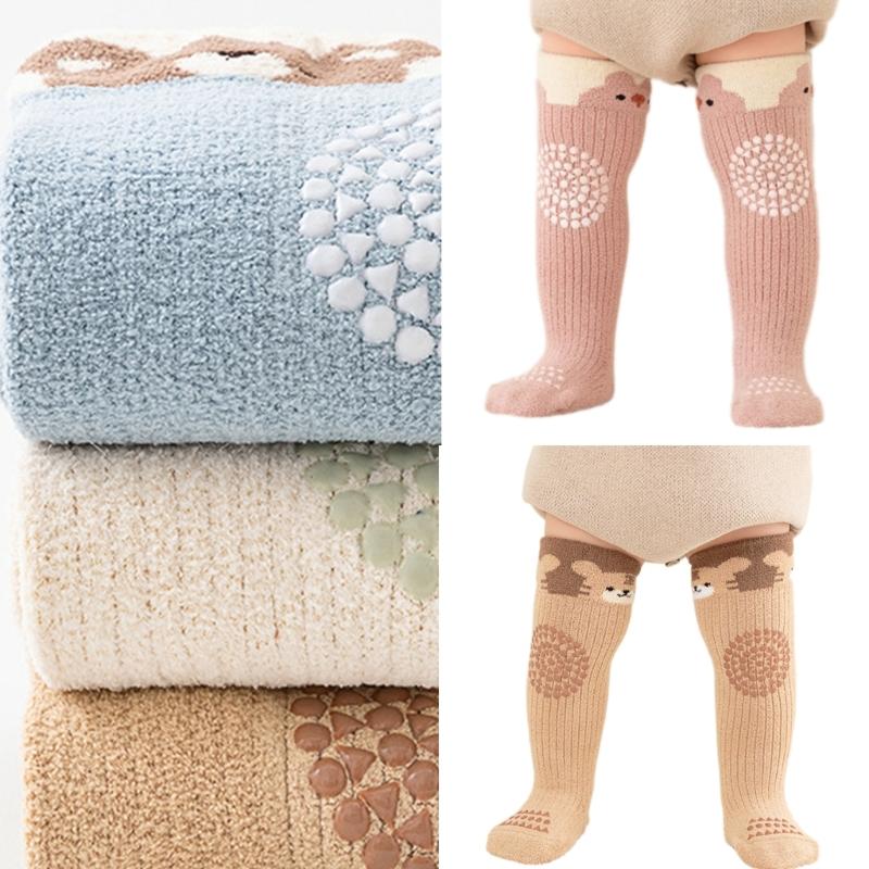 Winter Warm Toddler Long Socks Baby Knee Socks with Animal Pattern Infant Knee Stockings for Baby 0-3 Years