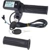 Full Twist Throttle, 8 Pin EBike Throttle 36V/48/60V Universal with 3 Speed Adjustment, LCD Speed Display, Key Switch, Electric Scooter Twist Grip
