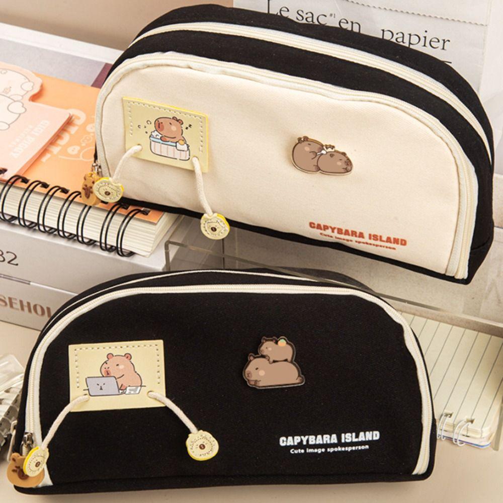 

Washable Pencil Case Dirt Resistant Stationery Organizer Fashion Pen Box Students