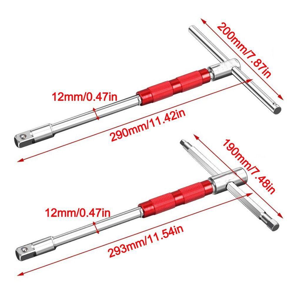 New Multifunctional T-Handle Wrench Set Universal Replaceable Hex Allen Spanner Repair Wrench