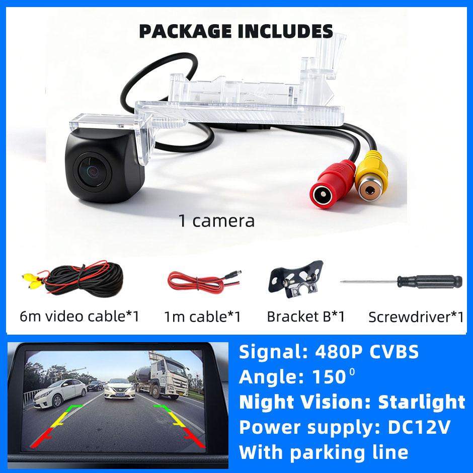 

QXNY Rear View Backup Camera Reverse AHD or CVBS License Plate Light Parking Safety Fits Skoda Kodiaq Superb for VW New Passat