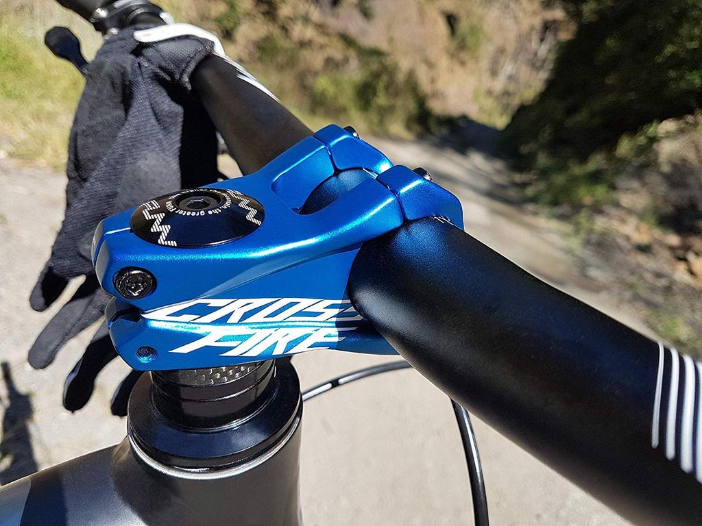 FUNN Crossfire Clamp Suitable for Bicycles and Mountain Lightweight Stem, Diameter 35mm, Bikes, Durable, (Length 50mm, Orange)