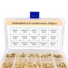 330pcs Embedded Nut Combination Copper Nut M2/M3/M4/M5 Brass Knurled Round Molded-in Insert Nut