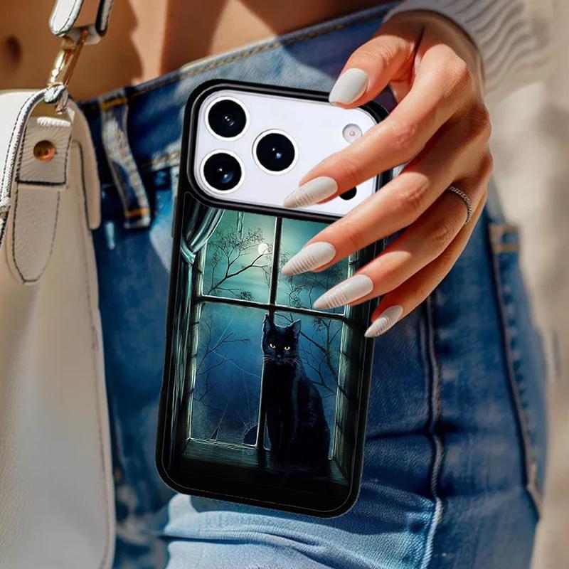 Witch and cat Colorful Cute Phone Case For iPhone 17 Air 14 15 13 12 Max Cover For Apple 16e 11 Pro Max Plus Coque