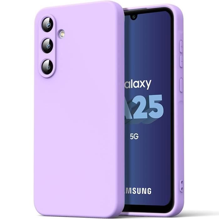 Coque de protection - Booling - pour Samsung Galaxy A25 5G - Silicone - Ultra fine - Antichoc - Violet