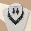 Elegant Women's Rhinestone Necklace & Earring Set