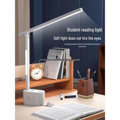 Deutsche Anti-Myopie-Augenschutz-Schreibtischlampe mit Steckdose für Schüler und Kinder