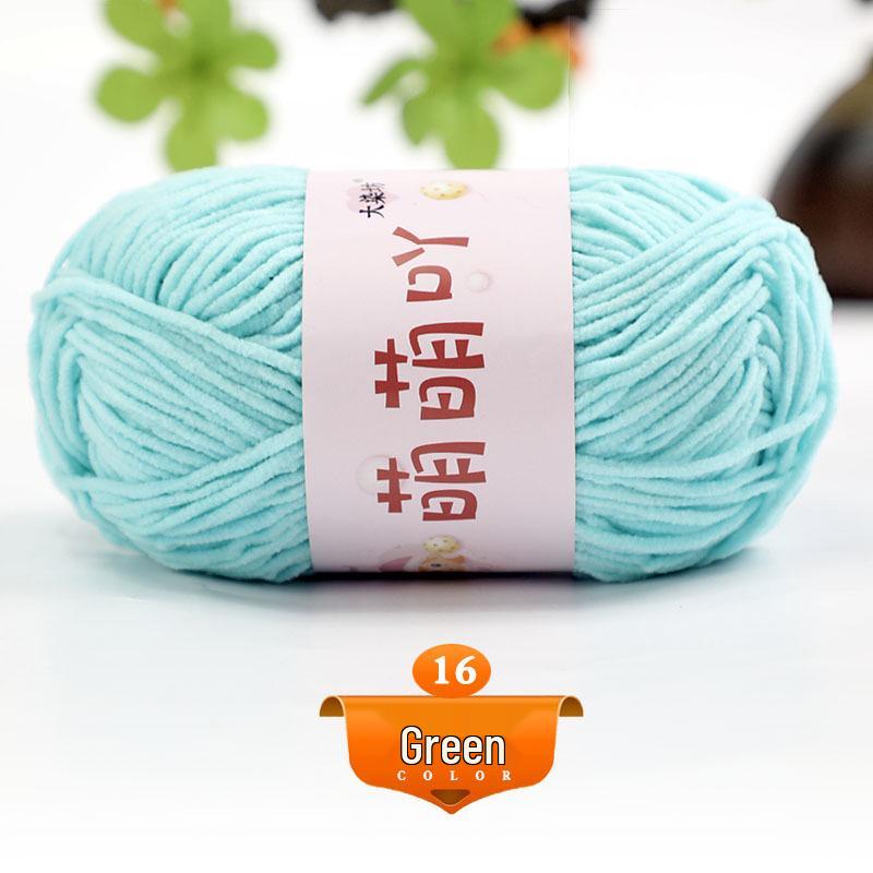 Medium Thick Chenille Yarn for Handmade Crochet Bags & Dolls