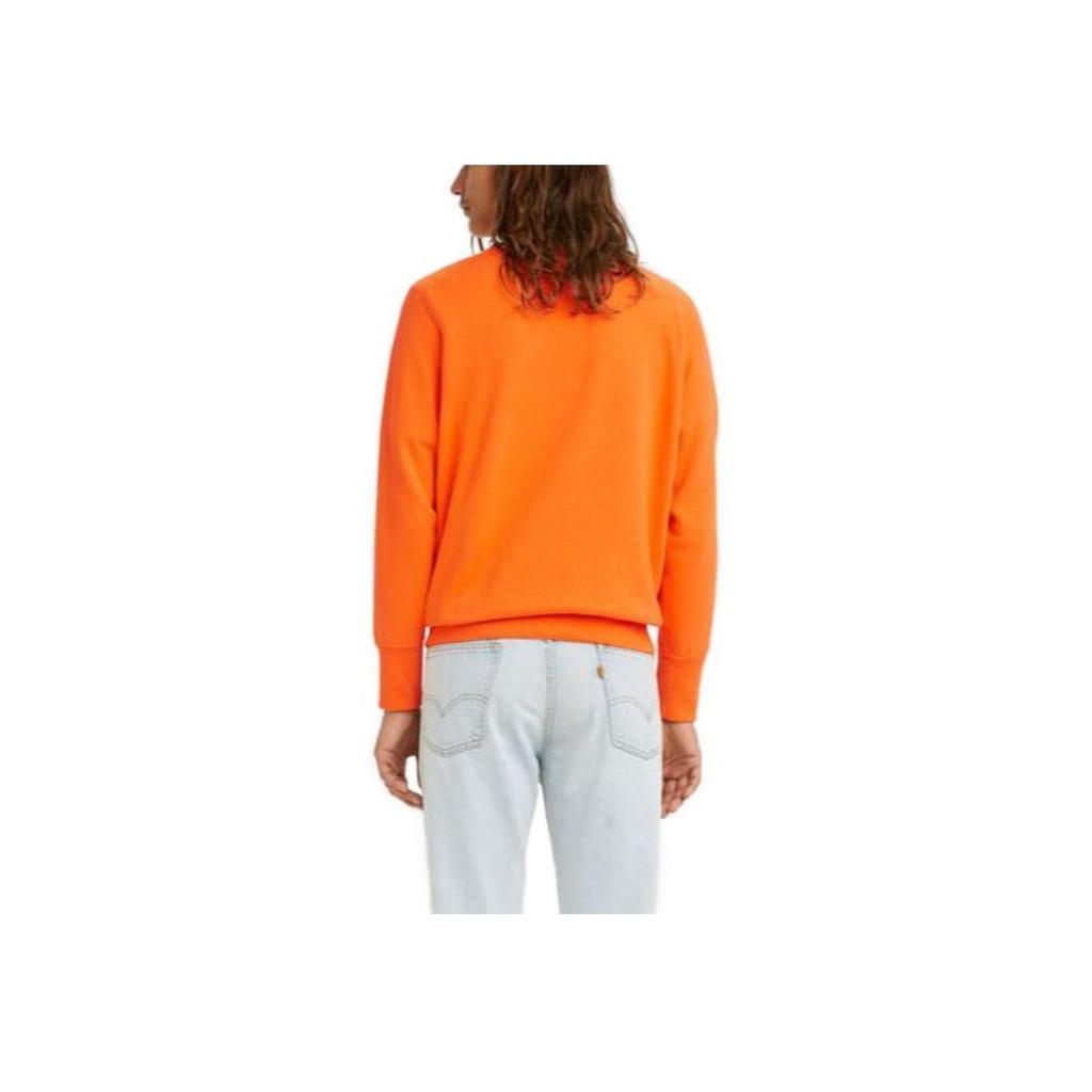 Levis Solid Color Raglan Pullover Sweatshirt Men Tops Orange 21931-0028
