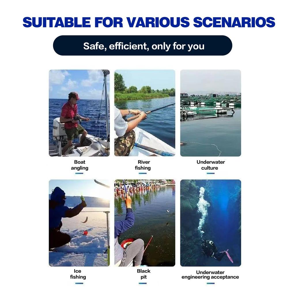 HEE RAK Portable Fish Depth Finder Water Handheld 1080P 4.3 Inch LCD Fish Finder Underwater 220° Fishing Camera Night Vision