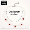 Dolce Moda Collana con Perle Finte e Ciliegie a Perline Catena Clavicola per Donne Squisita Gioielleria da Matrimonio Sposa Accessori Regali
