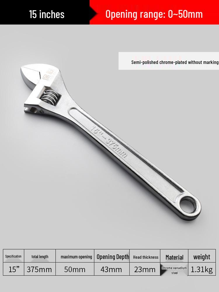 Universal Multifunctional Adjustable Wrench Set - Large Opening and Small Wrench Included