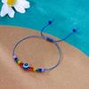Knotted Rope Evil Eye Hanadchain Rainbow Beads Bracelets Adjustable Size