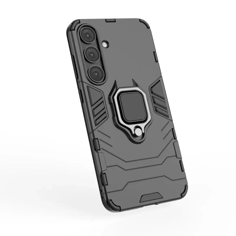 Für Samsung Galaxy S25 S24 Plus 23 Ultra Hülle Magnetischer Halter Ring Panzer Stoßfeste Hüllen für Samsung A13 A06 A05 A36 Rückseite