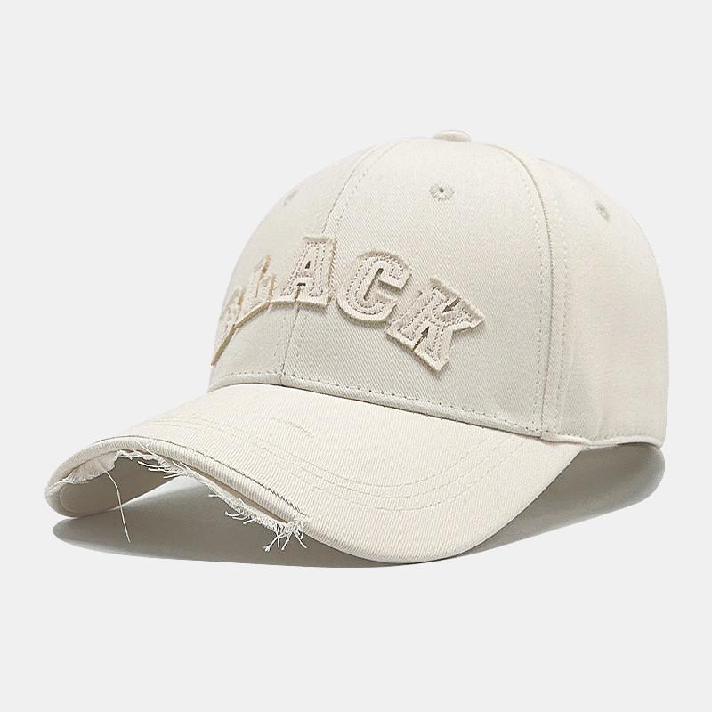 Black Letter Pattern Vintage Baseball Cap Outdoor Sunshade Breathable Hats Gift