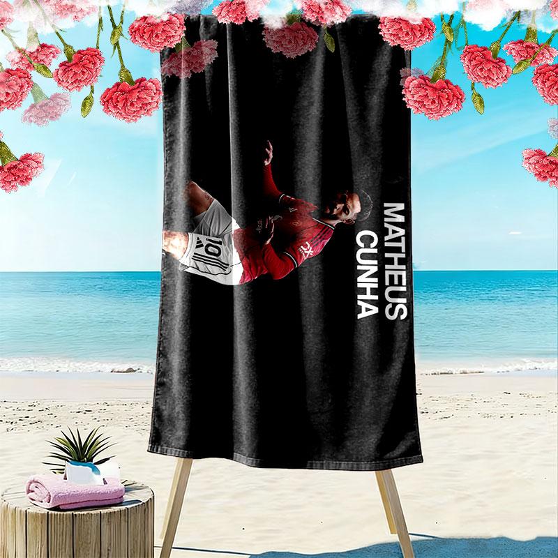 Cunha Print Beach Towel, Large Soft Quick Dry Towel for Beach Camping Swimming