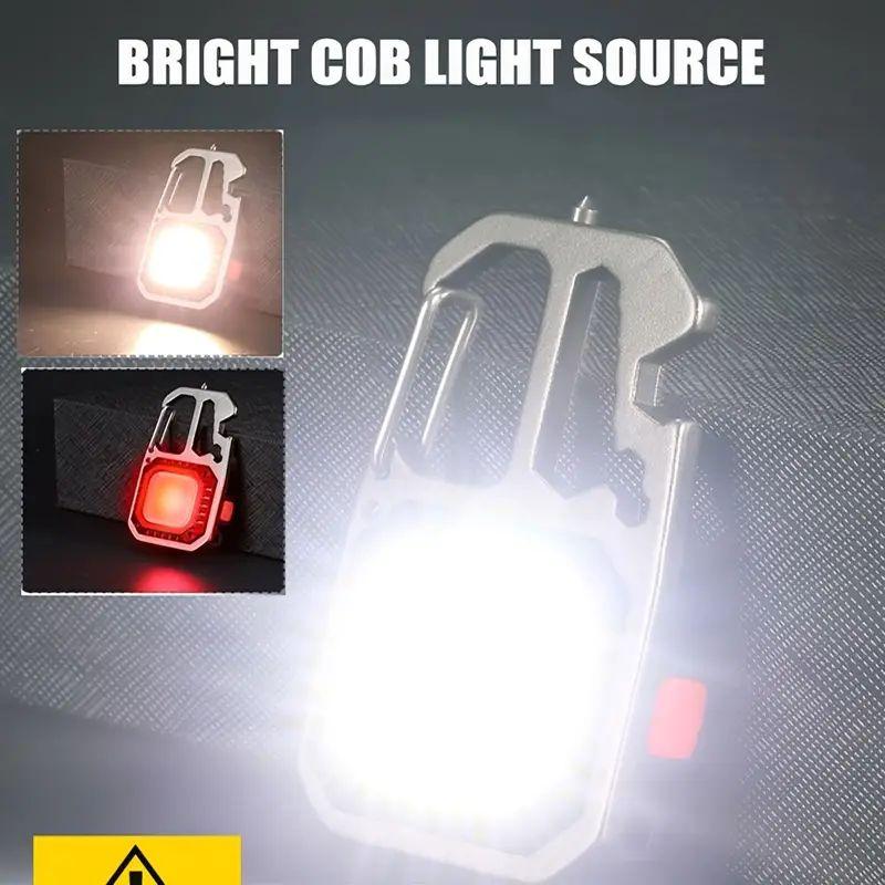 LED Portable High Power LED Flashlights Keychain COB Work Light 4 Mode Rechargeable LED Light Camping Hiking Torch Lantern Lamps
