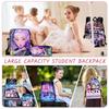 Girls Backpack Primary School Student Backpack Printed Children's Bag Shoulder Bag Pencil Case Three-piece Set