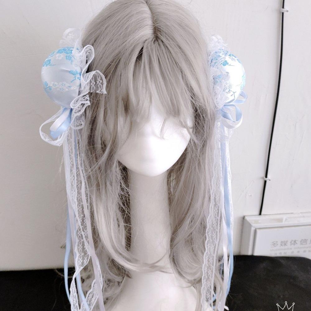 Women's Harajuku Steampunk Headwear Edge Clip Accessories Girls Chinese Style Bun Headpiece Tassel Lolita Y2K Gothic Hairpins
