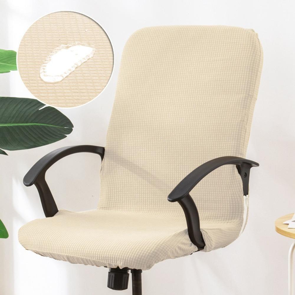 Waterproof Computer Office Chair Covers Thickened Jacquard Chair Seat Slipcovers Stretchable Dustproof Seat Protectors Armchair