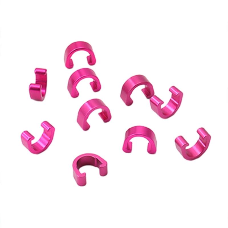 

10Pcs Bike Brake Cable Housing Clip Aluminum Alloy Guide Brake Cable C-clips Guide Clamp for Mountain Bike Road Bicycles