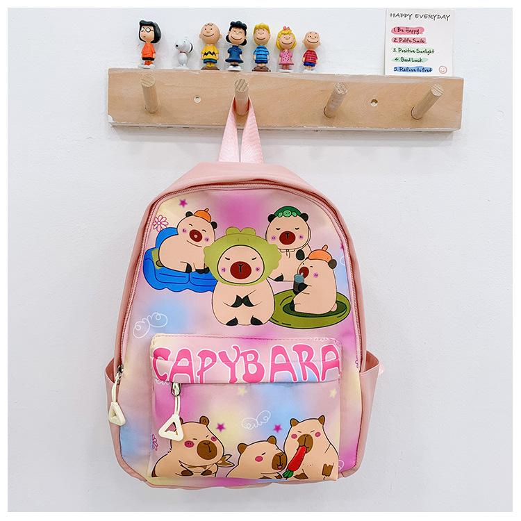 School Bag New Kapibara Children's Leisure Love Backpack Trendy Cool Cartoon Backpack