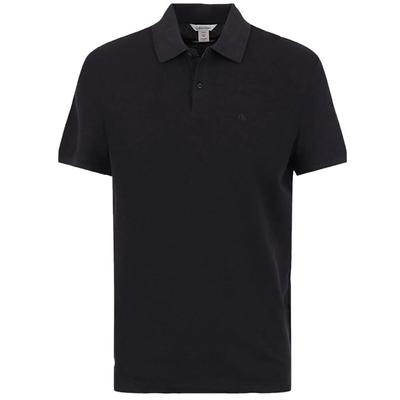 Polo Shirt MICRO WAFFLE POLO 40QC235 Sort [Calvin Klein] Herre Kortærmet (Farve (UB1)) (Størrelse L) [Vare]