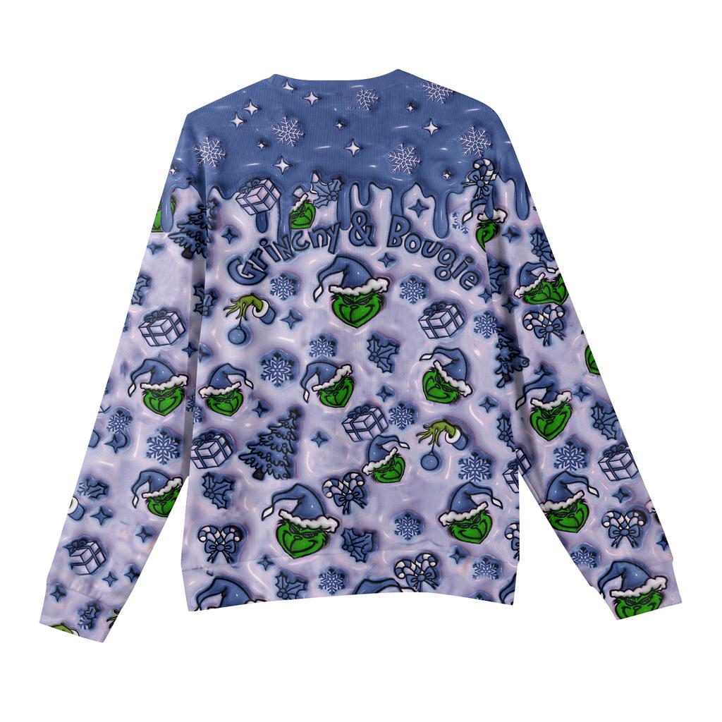 Herre Rund Hals Langermet Ribbestrikket Pullover