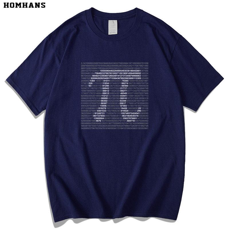 Pi Mathematical Area Formula Science Tshirt Unisexs And Unisexs Clothing Summer New Fashionable Loose Pure Cotton Printed Tshirt