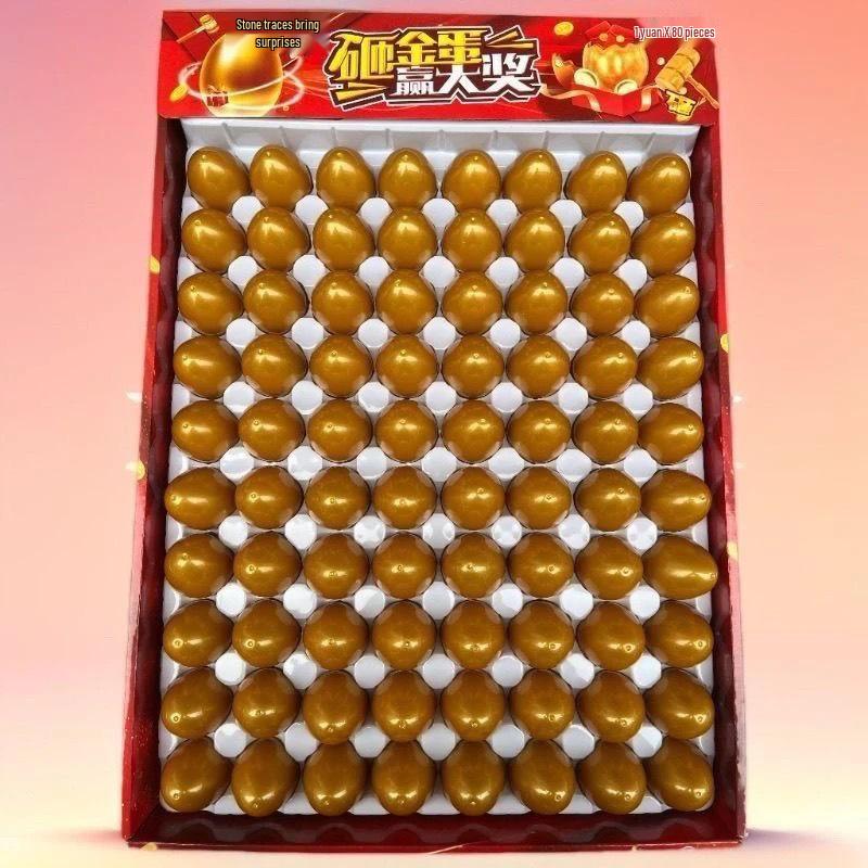 

100 шт. Золотые яйца-сюрпризы для разбивания: Детские антистресс-игрушки - Идеально для студенческих киосков и прилавков, Распродажа раскрашенных яиц