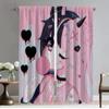 Set Of 2 Elegant Geoxor Moneko Room Curtains Living Window Curtain Partition Tulle Bedroom Home Interior For Made Polyester