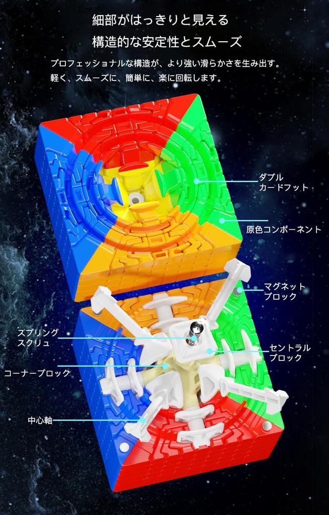 Findbetter 9x9x9 Competition Cube, 9x9, Stickerless, World-Class Color Scheme, Brain Training, Educational Toy, 90x90x90mm, Collection, Display,