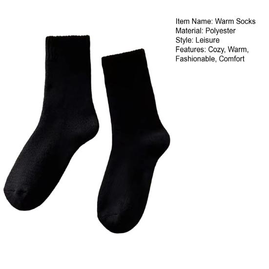 Thick Winter Knit Warm Socks for Women Fleece Lined Plush Floor Socks Thermal Ankle High Crew Boot Socks