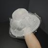 European and American Temperament Retro Big Edge Top Hat Women's Mysterious Veil Dinner Party Fashion Hat Summer Breathable Mesh Sun Hat
