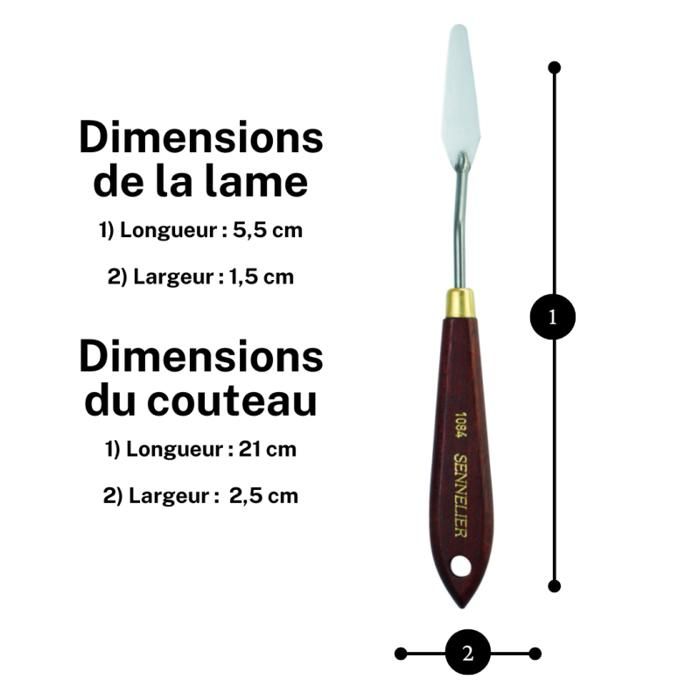 Painting Knife - Sennelier - No. 1084 - Wooden Handle - Steel Blade