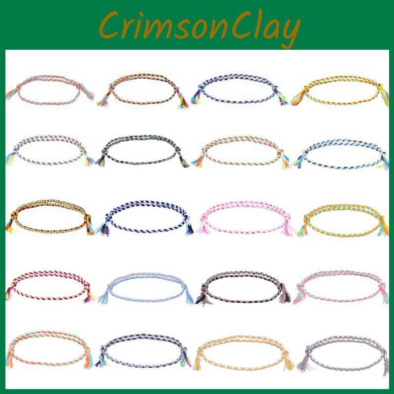 Trendy Unisex Wave Style Handmade Braided Red Rope Bracelet Ideal For Travel Remembrance Assorted Colors